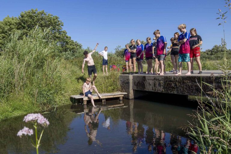 Hopper i vandet Sommer Camp Fjordvang Efterskole